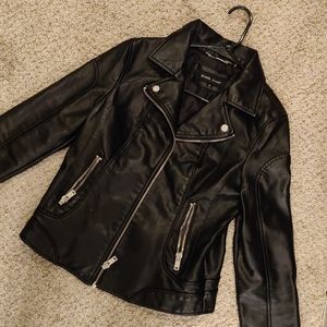 Black leather jacket